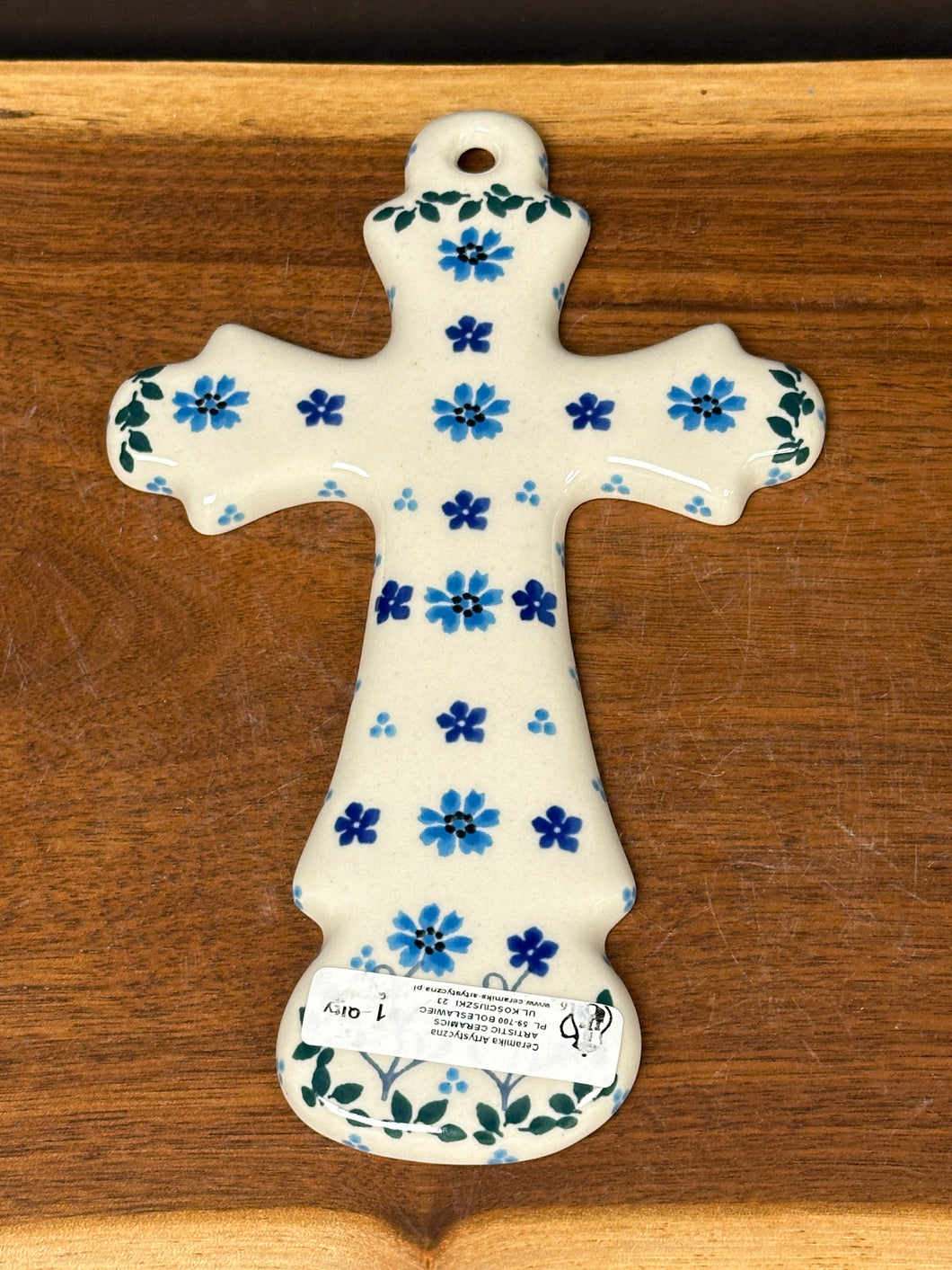 Cross, Ceramika Artystyczna 7.5” - Georgia Blue