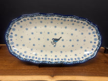 Load image into Gallery viewer, Platter, Oval Scalloped Edge - Bluebird
