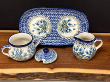Load image into Gallery viewer, Cream &amp; Sugar Set w/tray - Blue Bells
