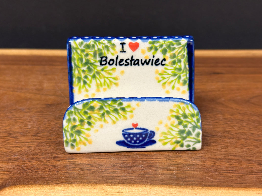 Business Card Holder, I Heart Boleslawiec