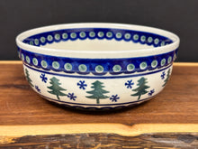 Load image into Gallery viewer, Bowl, Pre-owned 7&quot; - Evergreen Trees &amp; Snowflakes
