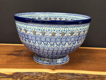 Load image into Gallery viewer, Bowl, Pedestal 8.75&quot; - Blue Yonder
